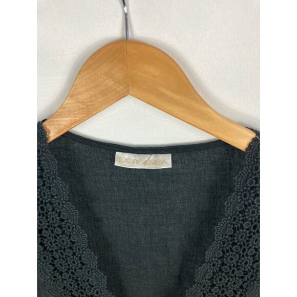 La Blanca Crochet Trip Swim Coverup Dress Black Size S/M - Picture 3 of 4